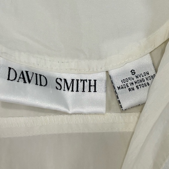 Vintage DAVID SMITH Women’s White Embroidered Golf Hoodie Backpack Details Sz S - Picture 4 of 10